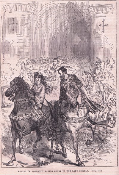 Robert of Normandy Paying Court to Lady Sibylla by Charles Ricketts